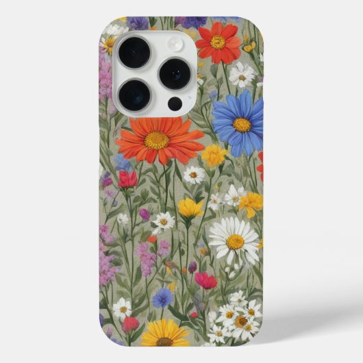 Wild Flowers #55 - iPhone 15 Pro Hoesjes (Achterkant)