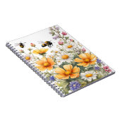 Wild Flowers and Honey Bees Waterverf Notitieboek (Rechterzijde)