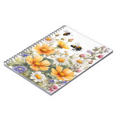 Wild Flowers and Honey Bees Waterverf Notitieboek (Linkerzijde)