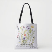 Wild Flowers bewerkbare offerte van Ralph Waldo Em Tote Bag (Voorkant)