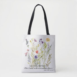 Wild Flowers bewerkbare offerte van Ralph Waldo Em Tote Bag