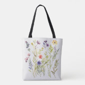 Wild Flowers bewerkbare offerte van Ralph Waldo Em Tote Bag (Achterkant)