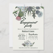 Wild Flowers | blauw | Uitnodigingen van de verdra (Voorkant)