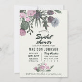 Wild Flowers bleek roze | Bridal Shower-uitnodigin Kaart (Voorkant)