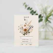 Wild Flowers  Bloemen Boheems Bruiloft RSVP