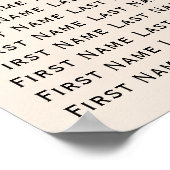 Wild Flowers  Bloemen Boho Trouwstoel Poster (Hoek)