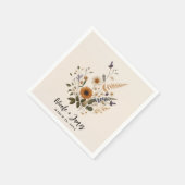 Wild Flowers  Bloemen Bunch Bohemian Bruiloft Servet (Hoek)