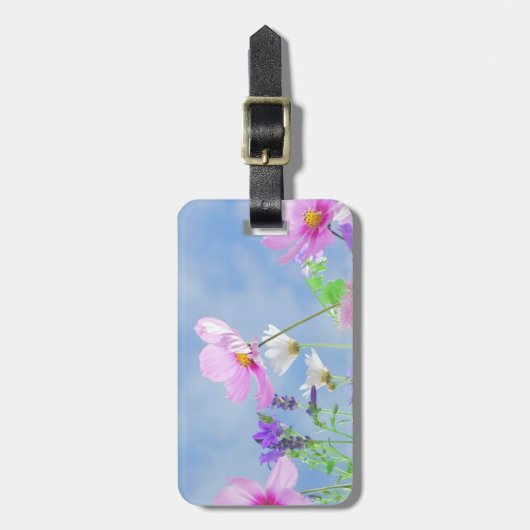 Wild Flowers Blue Sky Bagagelabel (Voorkant verticaal)