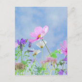Wild Flowers Blue Sky Briefkaart (Voorkant)