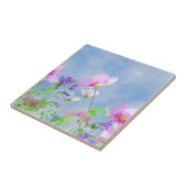 Wild Flowers Blue Sky Tegeltje (Zijkant)