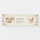 Wild Flowers Bohemian Nursery Baby shower Welkom Spandoek (Horizontaal)