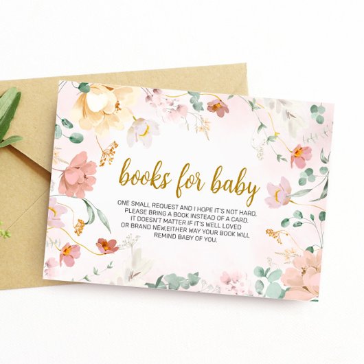 Wild Flowers Book for Baby Enclosure Card Informatiekaartje