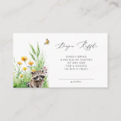 Wild Flowers Bos Schattigee Racebaan Luier Raffle Informatiekaartje (Voorkant)