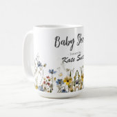 Wild Flowers Botanical Boho Baby shower Koffiemok (Voorkant links)