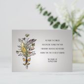 Wild Flowers Bouquet Funeral Dank je kaarten (Staand voorkant)