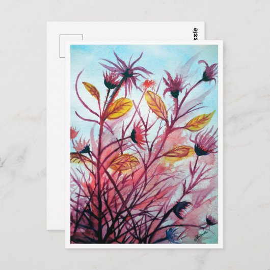 Wild Flowers Briefkaart (Voorkant / Achterkant)