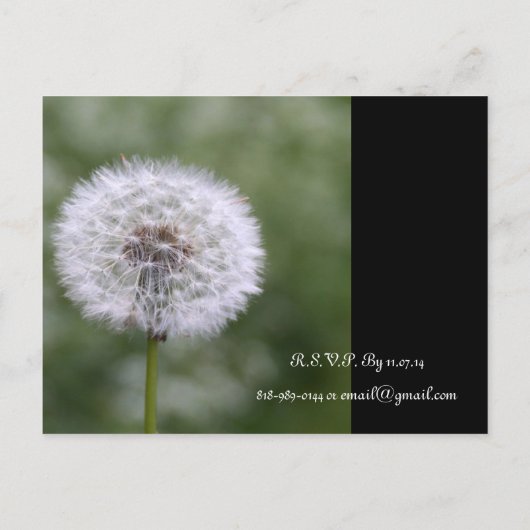 Wild Flowers bruiloft uitnodigingen en gunsten (Achterkant)