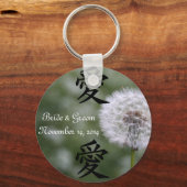 Wild Flowers bruiloft uitnodigingen en gunsten Sleutelhanger (Voorkant)