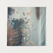 Wild Flowers Calm Tranquil Natuur Vreedzaam Seizoe Wandkleed (Voorkant (horizontaal))