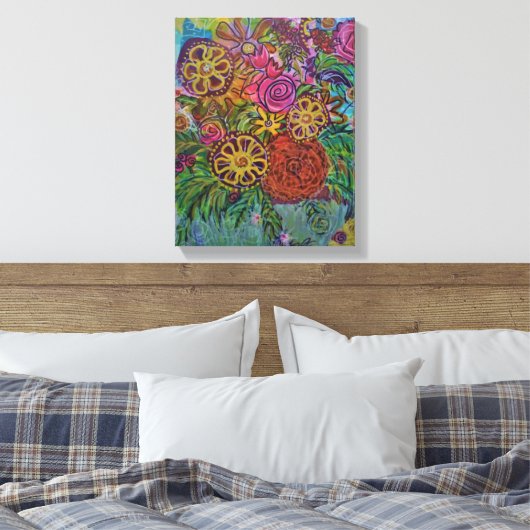 Wild Flowers Canvas Afdruk (Insitu (Slaapkamer))