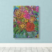 Wild Flowers Canvas Afdruk (Insitu (Houten vloer))
