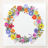 Wild Flowers Coster Glass Onderzetter (Voorkant)