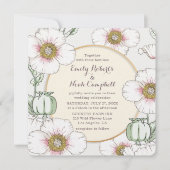 Wild Flowers Country Weddenschap Pastel Floral Mod Kaart (Voorkant)