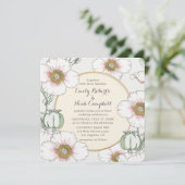 Wild Flowers Country Weddenschap Pastel Floral Mod Kaart (Staand voorkant)