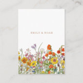 Wild Flowers Country Wedding Accommodations Informatiekaartje (Achterkant)