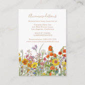Wild Flowers Country Wedding Accommodations Informatiekaartje (Voorkant)