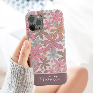 Wild Flowers Daisy, gepersonaliseerd met de naam F Case-Mate iPhone Case