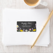 Wild Flowers Elegant Chalk Adresetiketten Stickers (Insitu)