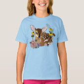 Wild Flowers Fawn Blue T-shirt (Voorkant)