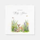 Wild Flowers Field Forest Beste Baby shower Servet (Voorkant)