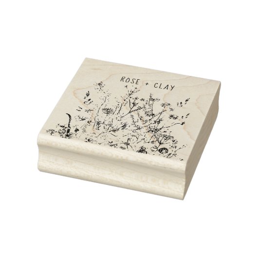 Wild Flowers Floral Art - Gepersonaliseerd Rubberstempel (Stempel)