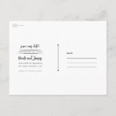 Wild Flowers  Floral Boho Save the Date Aankondigingskaart (Achterkant)