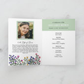 Wild Flowers Foto Memorial Gevouwen Programma (Binnen)