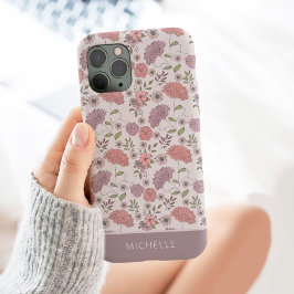 Wild Flowers, gepersonaliseerd met de naam Floral Case-Mate iPhone Case