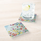 Wild Flowers Glazen Onderzetter (Schuin)