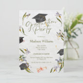 Wild Flowers Graduation Kaart (Staand voorkant)