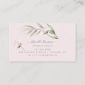 Wild Flowers Greenery Gold Glitter Visitekaartje (Achterkant)