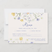 Wild Flowers Hand Written Wedding RSVP Card (Voorkant)