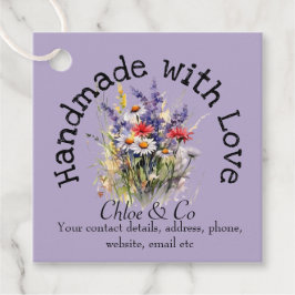 Wild Flowers Handgemaakt Met Liefde Product Dank j Bedankjes Labels