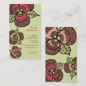 Wild Flowers Illustrated Designer Visitekaartje (Voorkant / Achterkant)