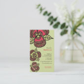 Wild Flowers Illustrated Designer Visitekaartje (Staand voorkant)