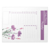 Wild Flowers Lavender Paarse Daily Planner om te d Notitieblok (Voorkant)