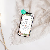 Wild Flowers Lijst Minimalistisch Baby shower Kaart