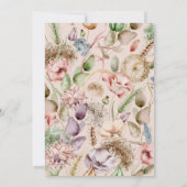 Wild Flowers Lijst Minimalistisch Baby shower Kaart (Achterkant)
