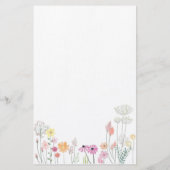 Wild Flowers Linen Stationery Briefpapier (Achterkant)