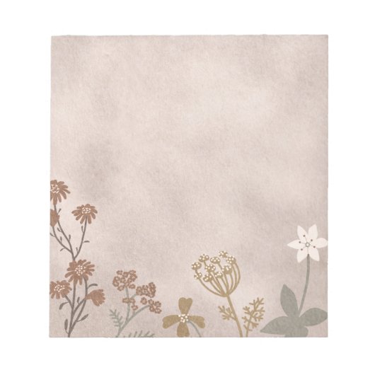 Wild Flowers Muted Colors Notitieblok (Voorkant)